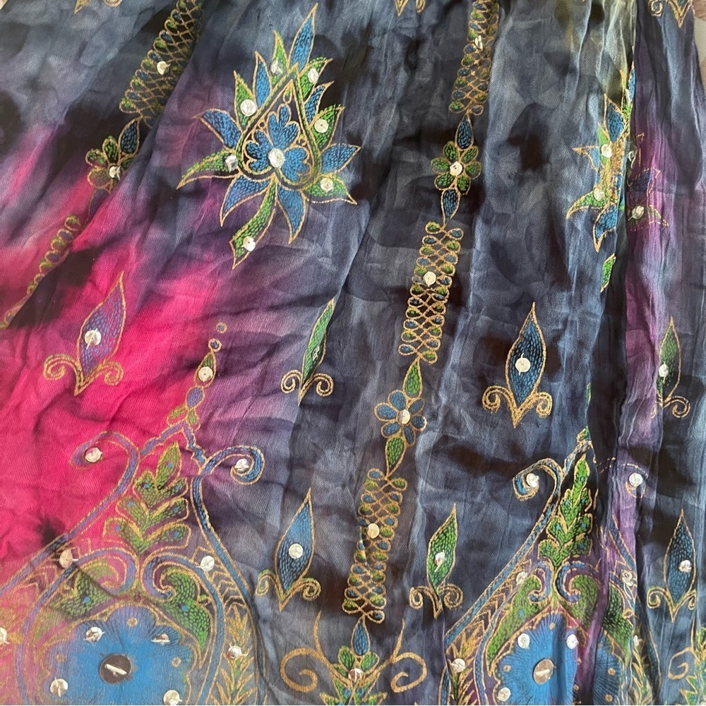 Multicolor Bohemian Maxi Skirt - Picture 3 of 8